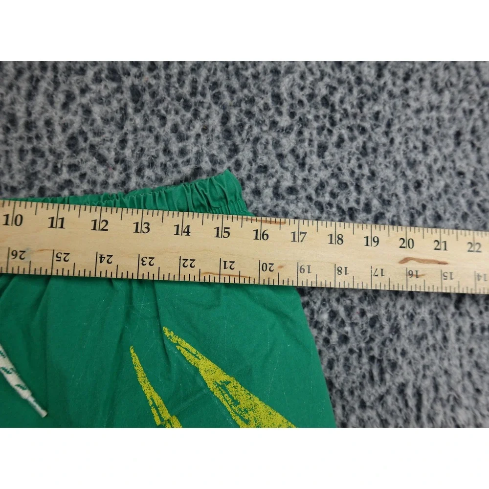 Nautica Swim Trunks‎ Mens Medium Green Vintage 1991 Sailing Graphic Shorts